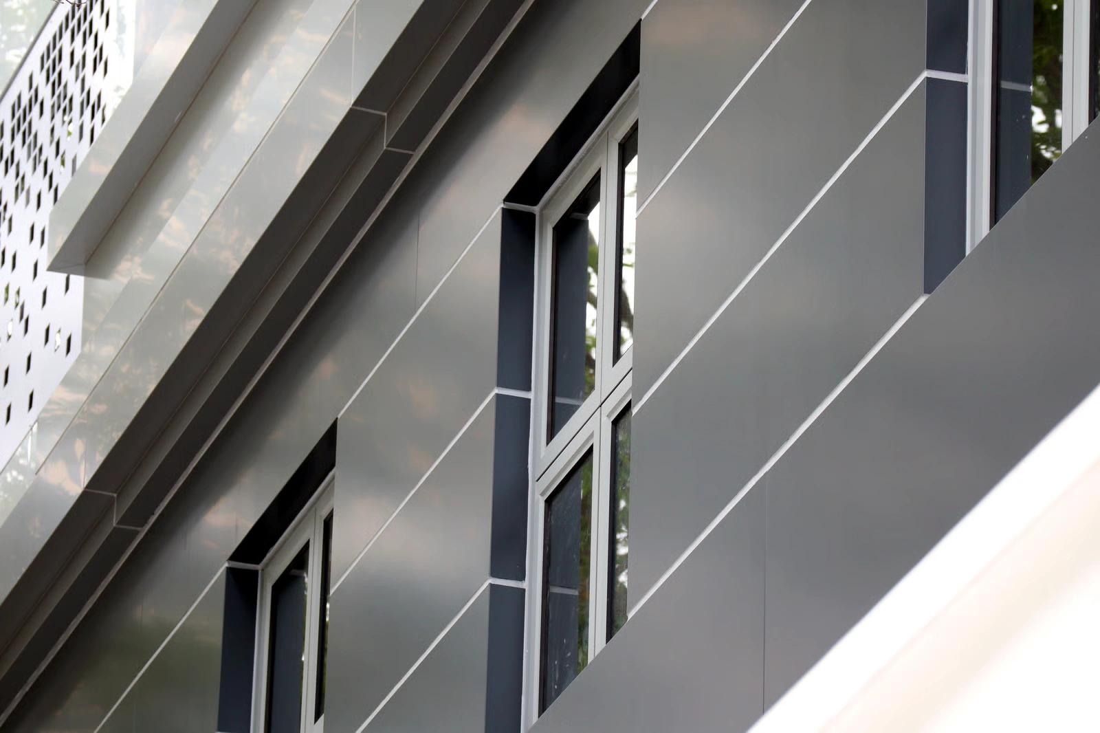 Alucowest aluminium composite panel facade on a completed Caribbean project