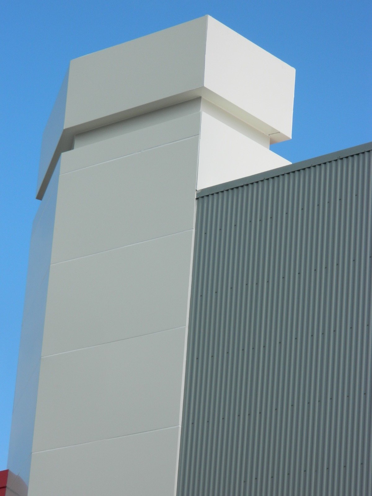 Aluminium composite panel cladding on a completed Alucowest building project